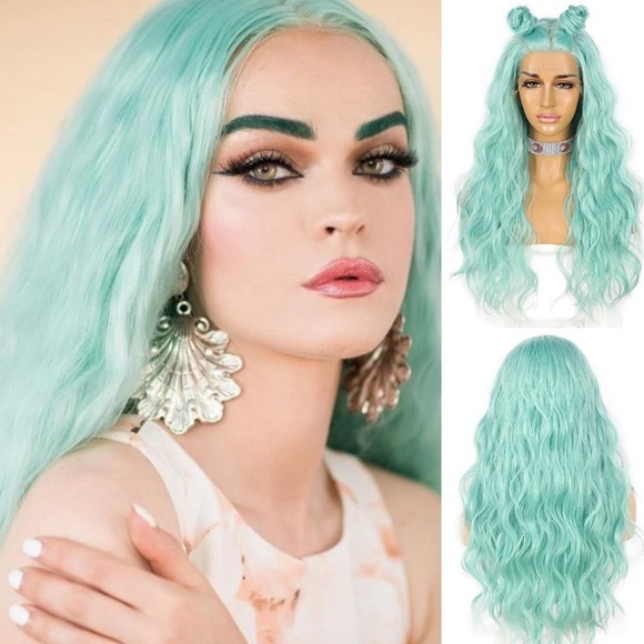 💕Staci MINT GREEN WAVY LACE FRONT WIG 💕 NWT